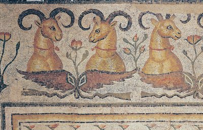 Detail from the Border of a Pavement, from the Courtyard of a Villa at Daphne, Antioch by Roman